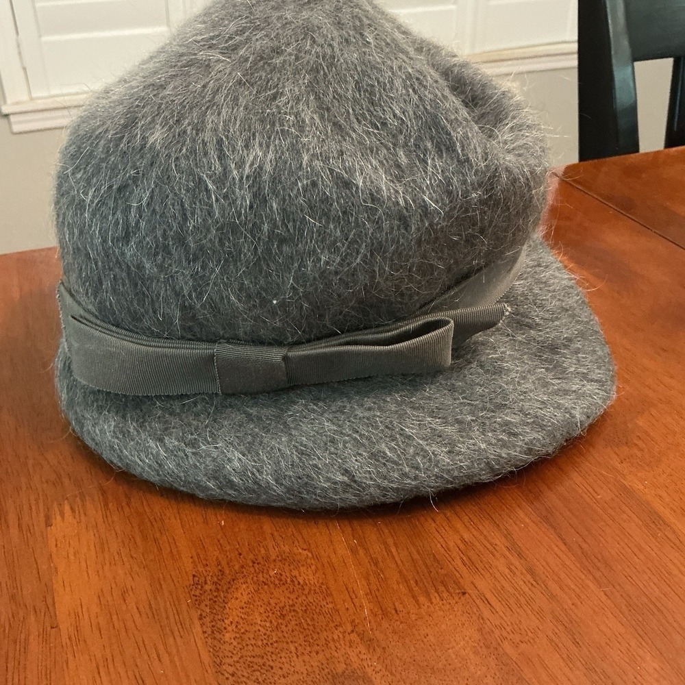 Vtg Henry Pollack Glenover Ladies Wool Felt Hat Gray 50s 60s